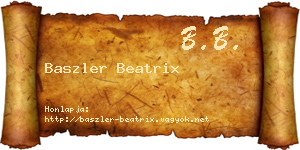 Baszler Beatrix névjegykártya